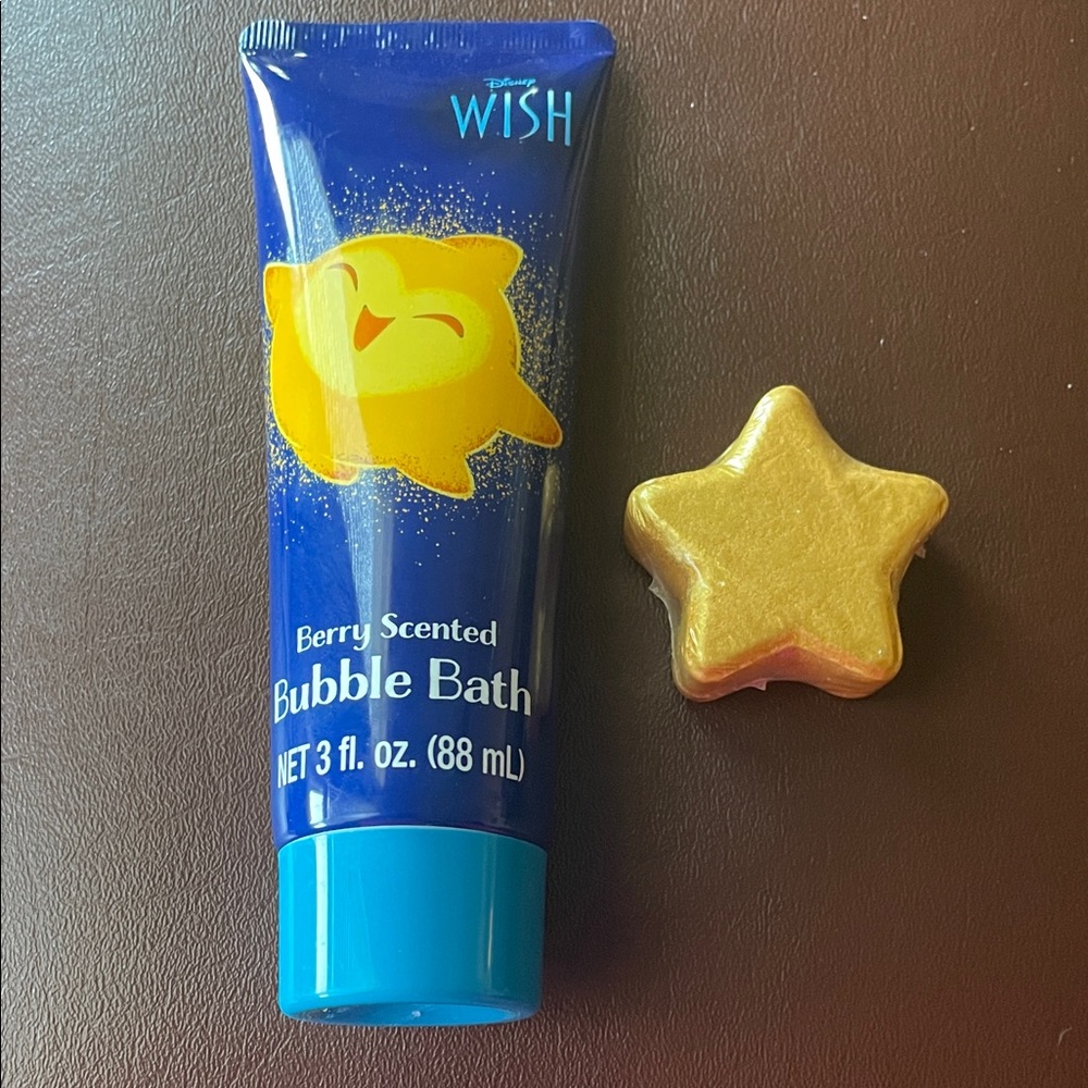 Disney Wish Berry Scented Bubble Bath and star bath bomb